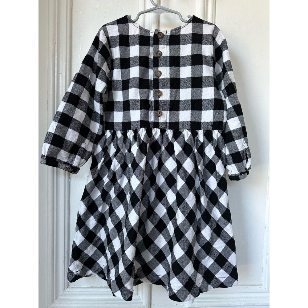 Hanna Andersson‎ Gingham Flannel Button Back Dress Sz 130 (8) - Picture 2 of 9